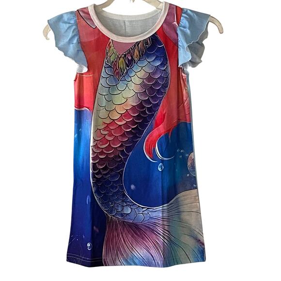 NWT ~ Set/3 Disney Nightgowns Elsa Winnie Pooh & Mermaid Nighties Girls 8-9 yrs - Picture 4 of 7